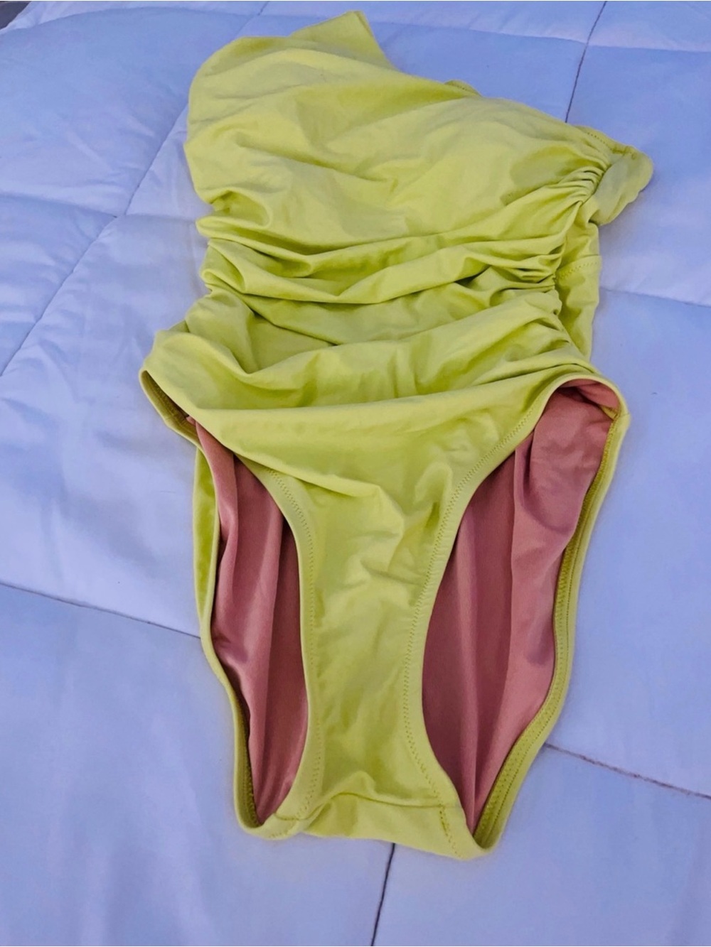 J. Crew | Refined One-Piece Swimsuit in Neon Yellow